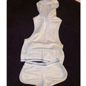 Calvin Klein  sweat top and short set
